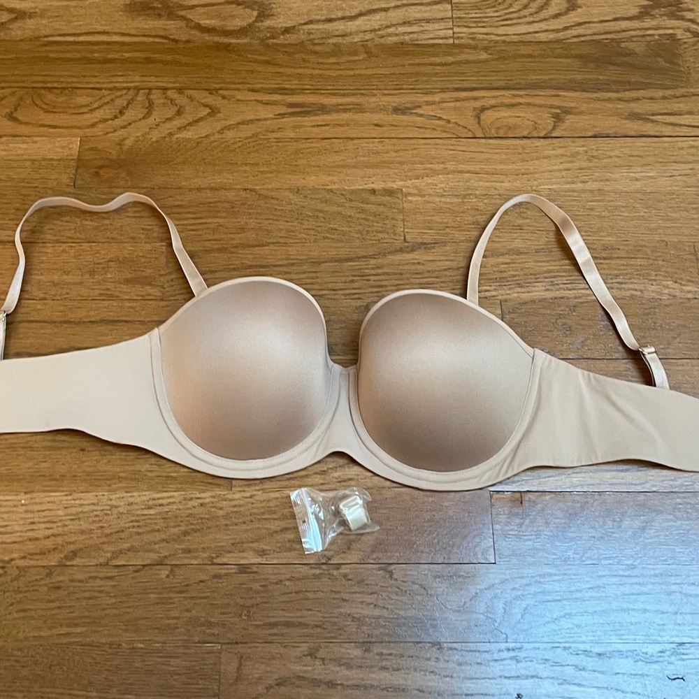 Thirdlove classic 24/7 strapless bra microfiber taupe 36C